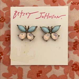 Betsey Johnson Pastel Butterfly Earrings